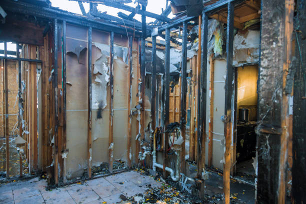 Professional Fire Damage Restoration technician working in Taylors Falls, MN